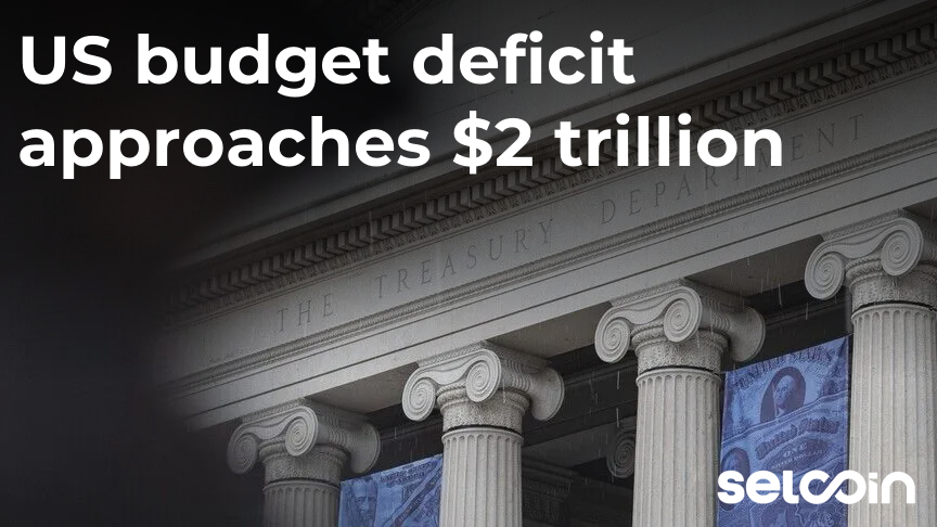US budget deficit approaches $2 trillion