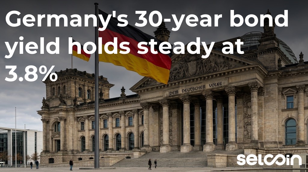 Germany's 30-year bond yield holds steady at 3.8%