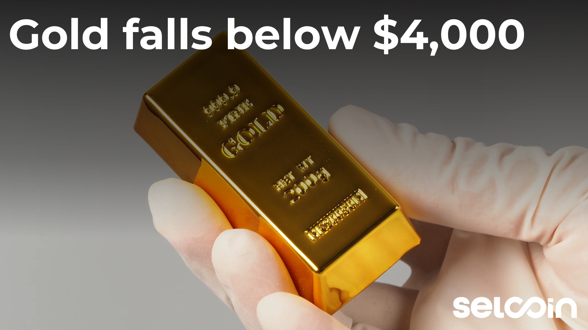Gold falls below $4,000