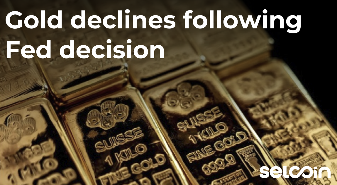Gold declines following Fed decision