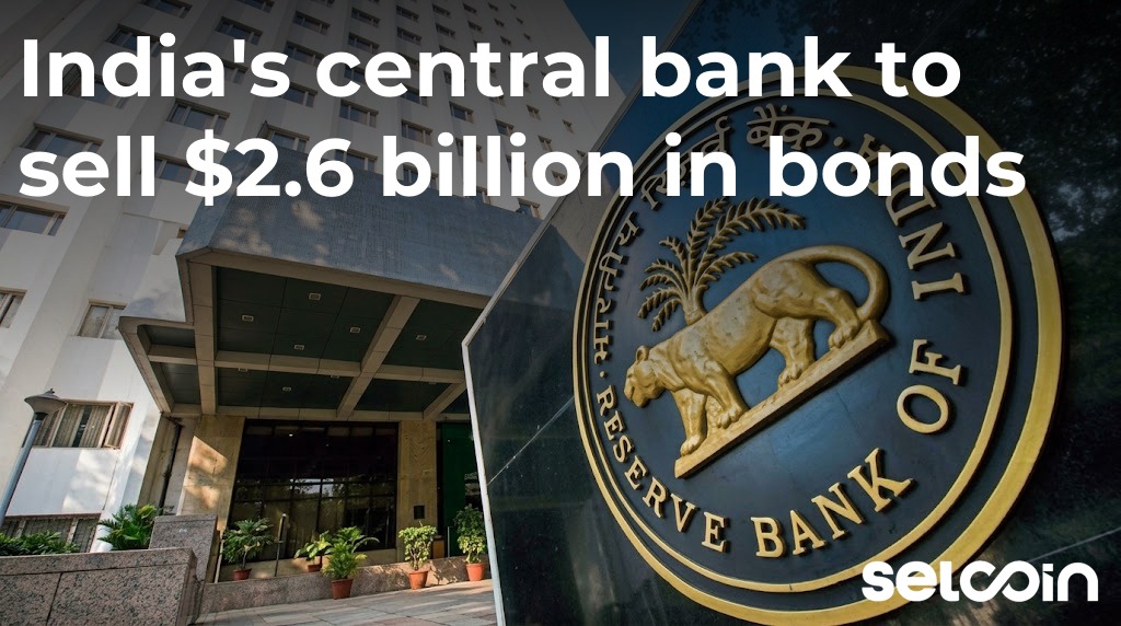 India's central bank to sell $2.6 billion in bonds