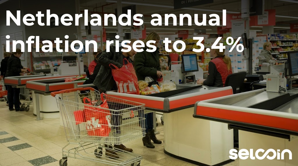 Netherlands annual inflation rises to 3.4%