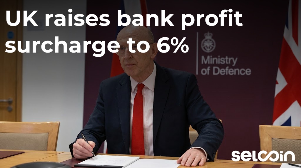 UK raises bank profit surcharge to 6%