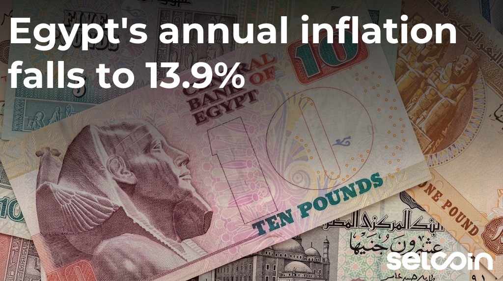 Egypt's annual inflation falls to 13.9%