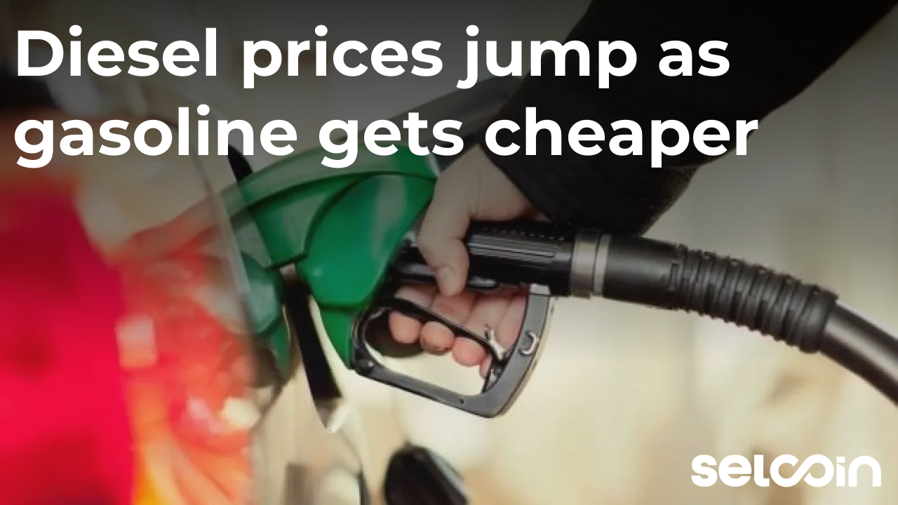 Diesel prices jump as gasoline gets cheaper