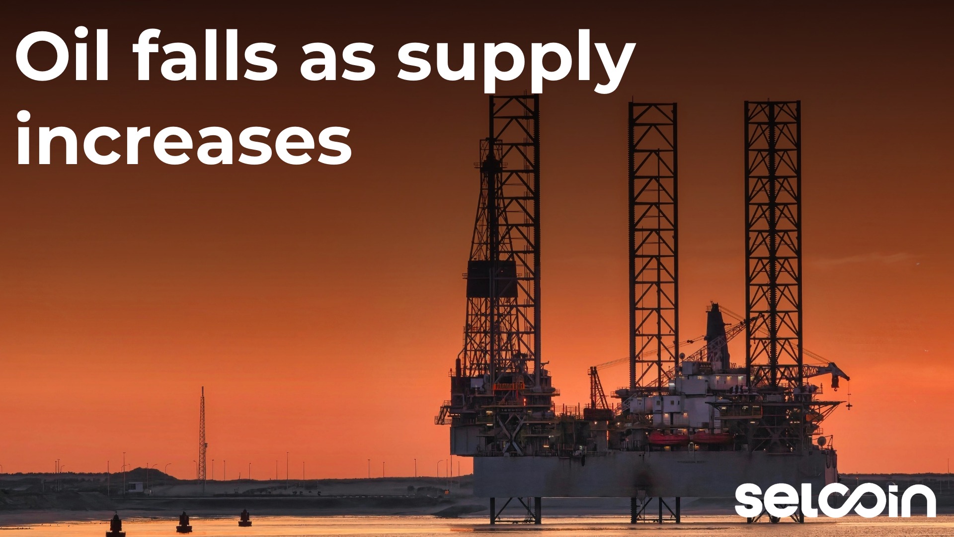 Oil falls as supply increases