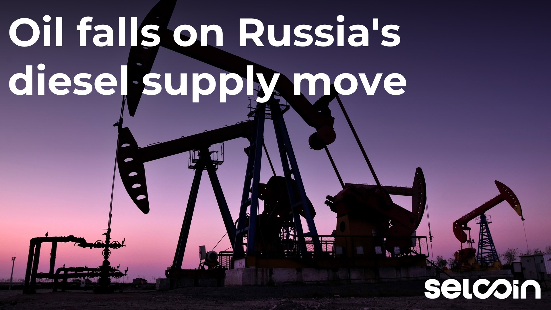 Oil falls on Russia's diesel supply move